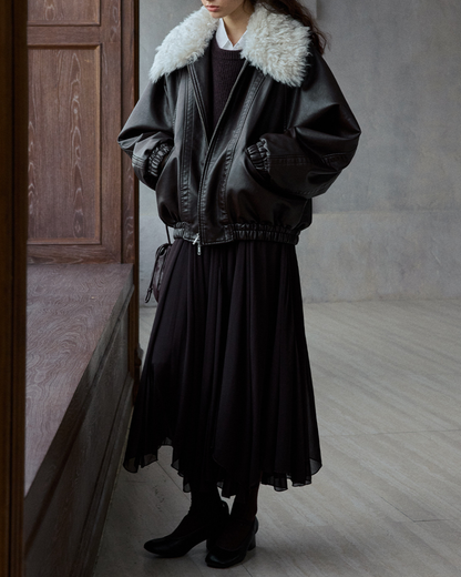 ファーカラージッパージャケット 10287