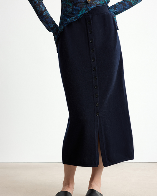 フロントスリットボタンデザインロングスカート 10329