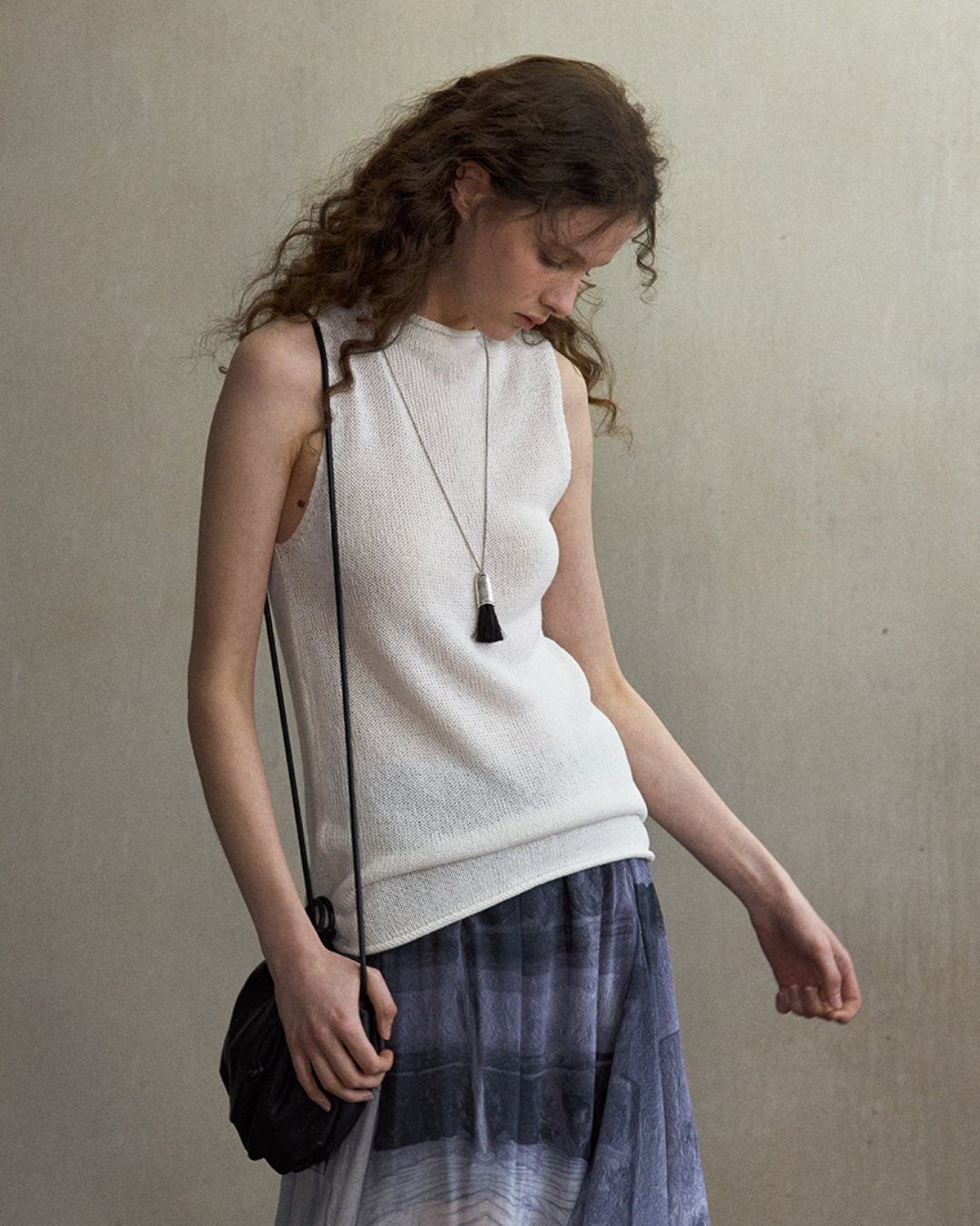 シリンダーハイネックノースリーブニット 10558