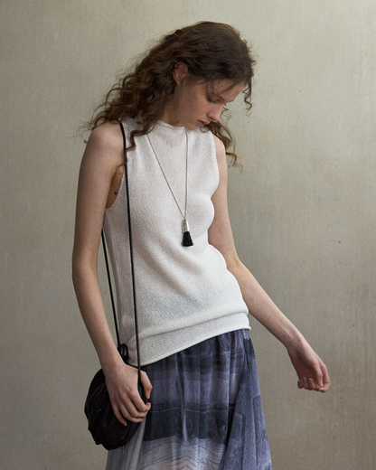 シリンダーハイネックノースリーブニット 10558