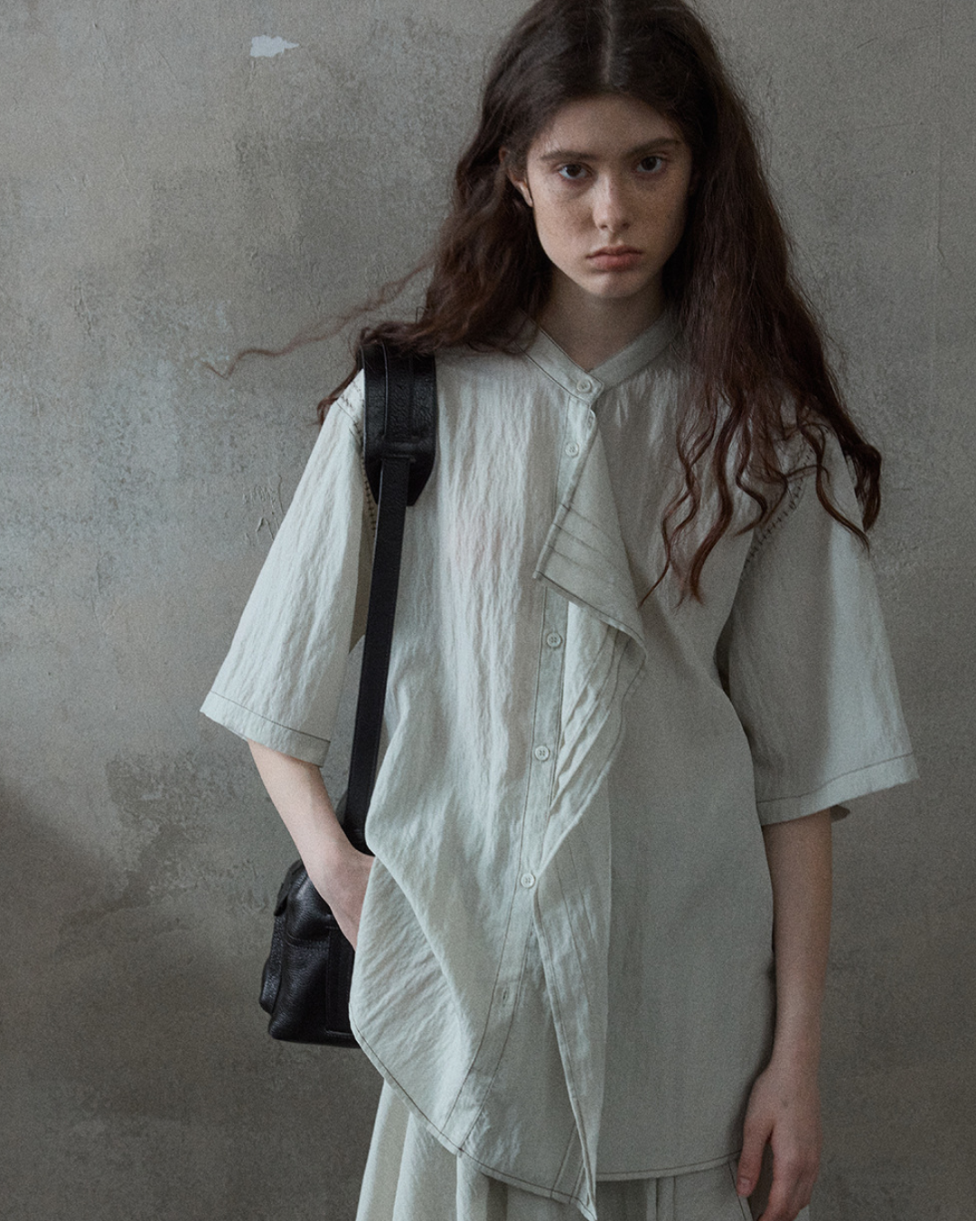 シャープカラーブラウス 10507