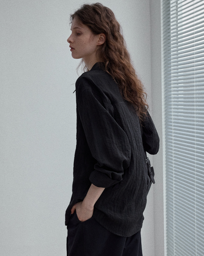 ワッシャーラインノワールシャツ 10343