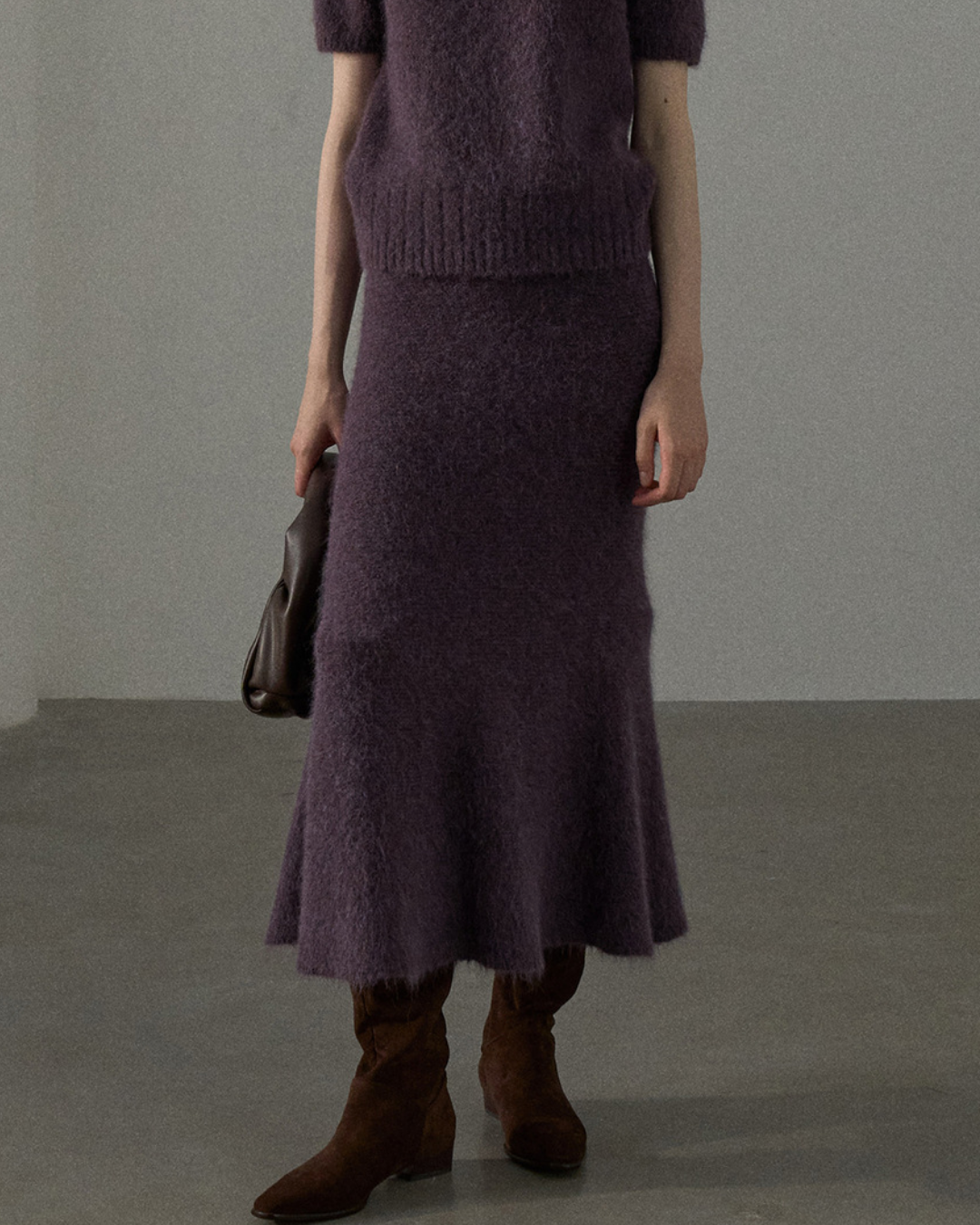 フローヘムシェイプテールニットスカート 10431