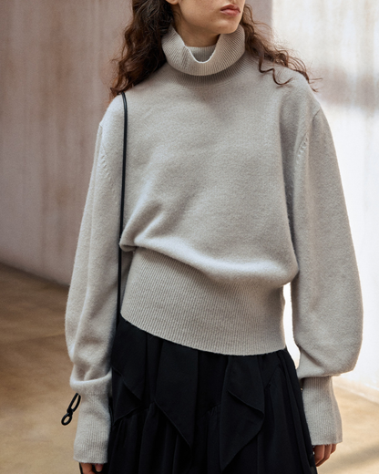 ハイカラーニットプルオーバー 10195