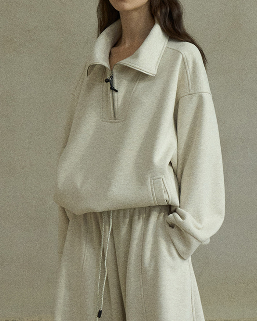 【セットアップ可能】ハーフジッパースウェットプルオーバー 10211
