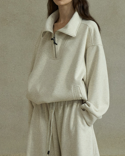 【セットアップ可能】ハーフジッパースウェットプルオーバー 10211