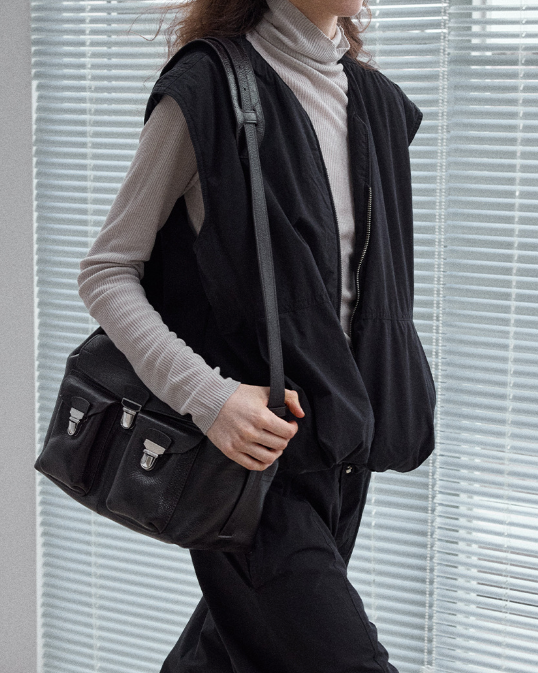 レイヤードジッパーベスト 10182