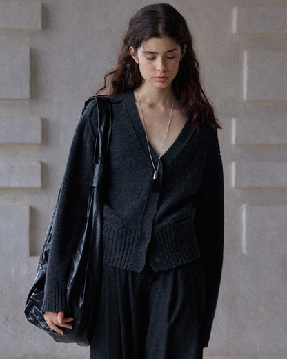 スリークショートニットカーディガン 10378