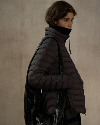 スタンドカラーショートダウンコート 10249