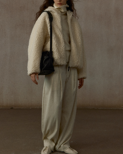 フーディーボアオーバージャケット 10326