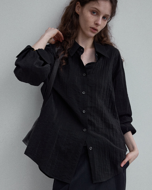 ワッシャーラインノワールシャツ 10343