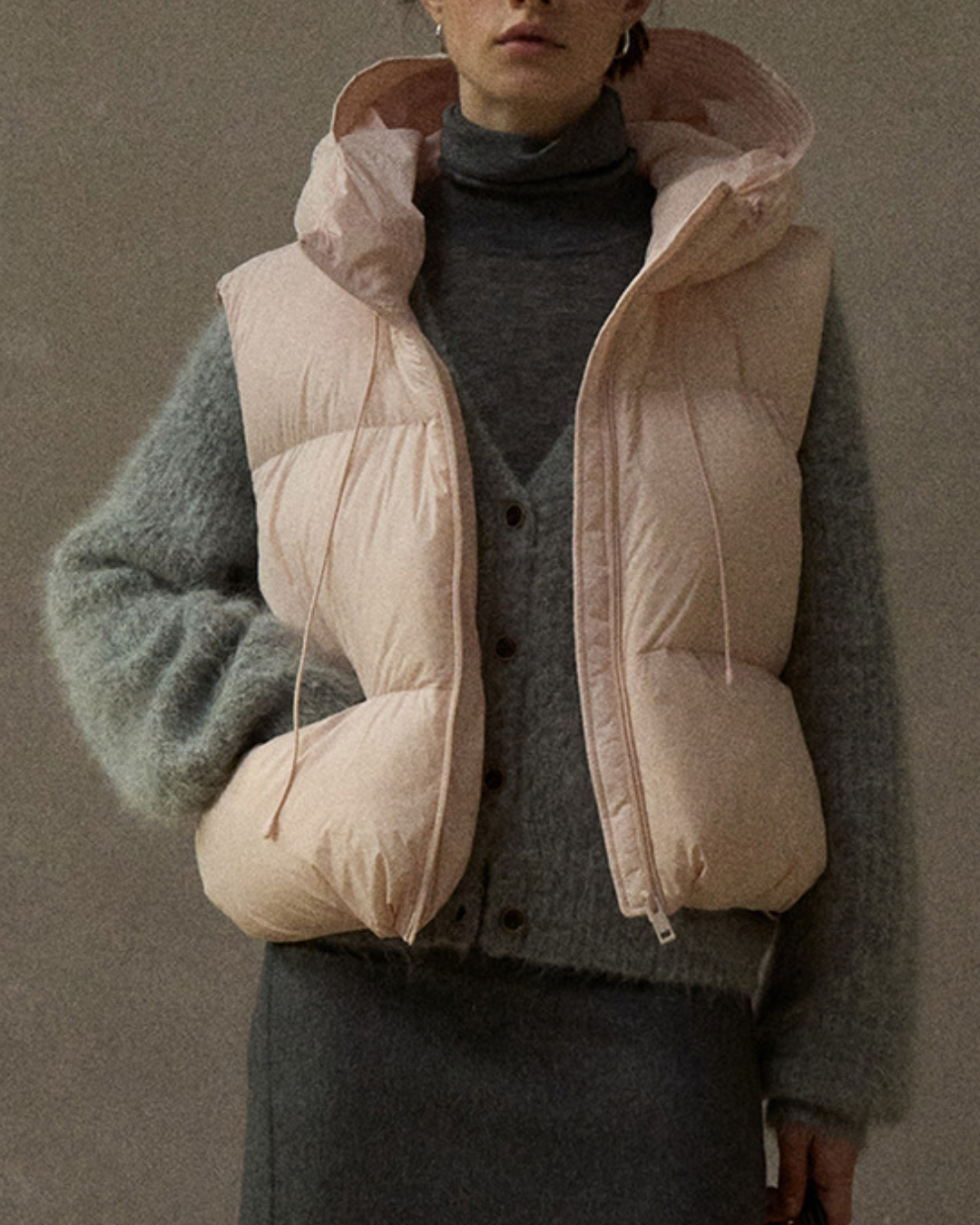 ドローコードフーディーダウンベスト 10258