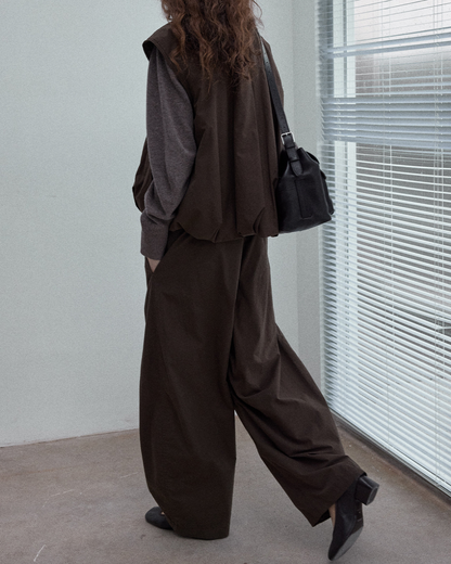 レイヤードジッパーベスト 10181