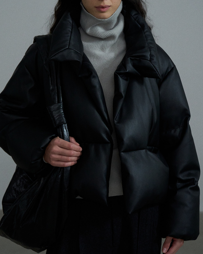 ハイネックコンパクトパファーコート 10373