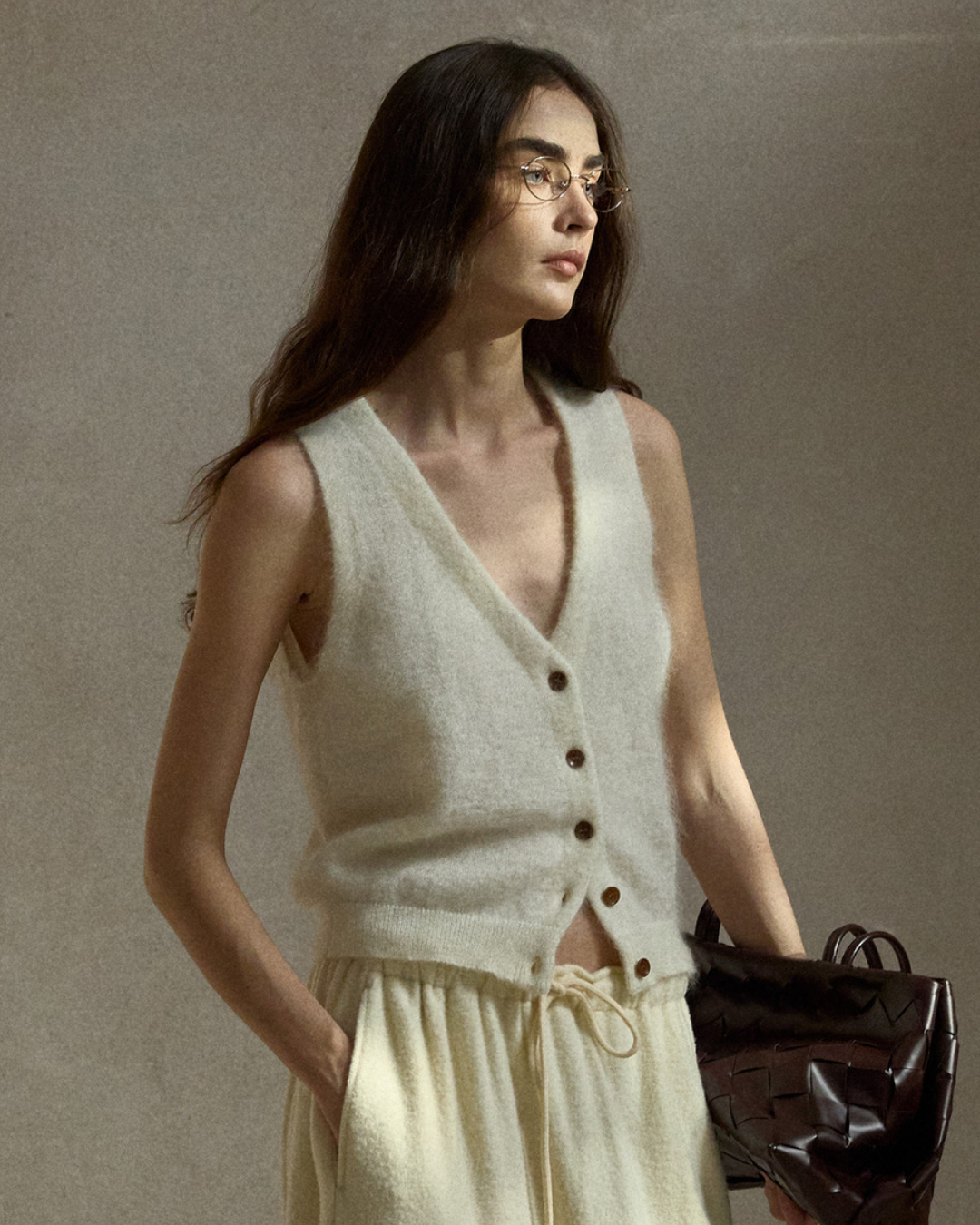 ソフトニットVネックベスト 10492