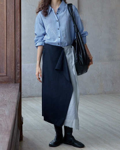 イレギュラーラップロングスカート 10185