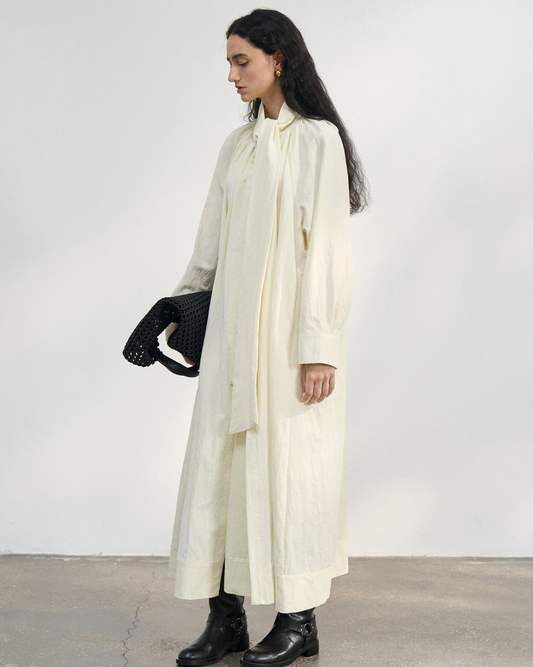 サイレントスカーフロングワンピース 10429