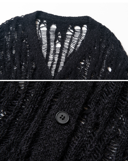 シャープラインメッシュカーディガン 10471