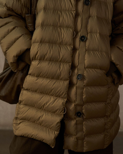 キルティングダウンミディコート 10252