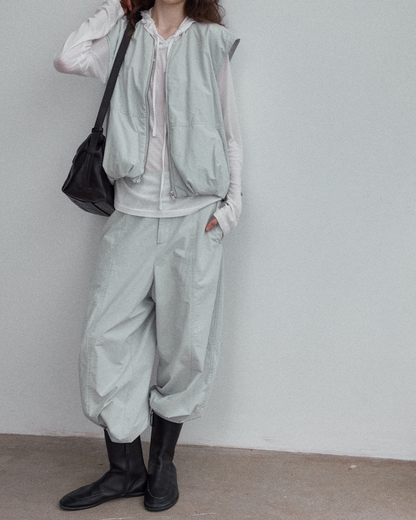 レイヤードジッパーベスト 10182