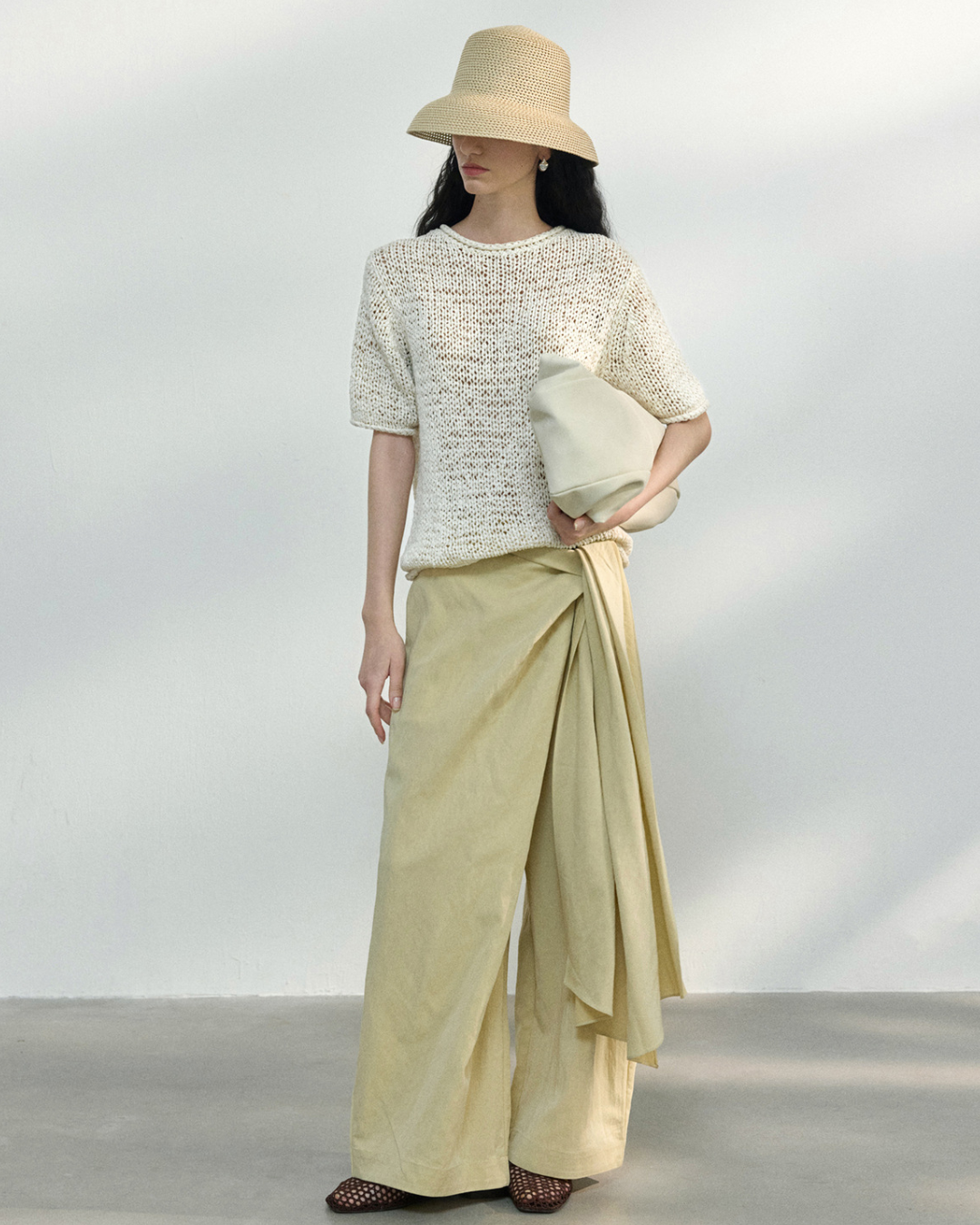 ハーフスリーブストラクチャーニット 10451