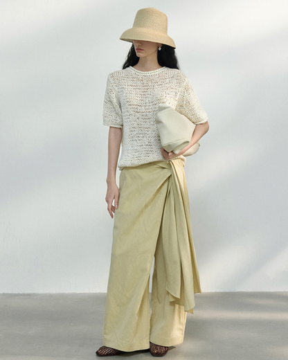 ハーフスリーブストラクチャーニット 10451