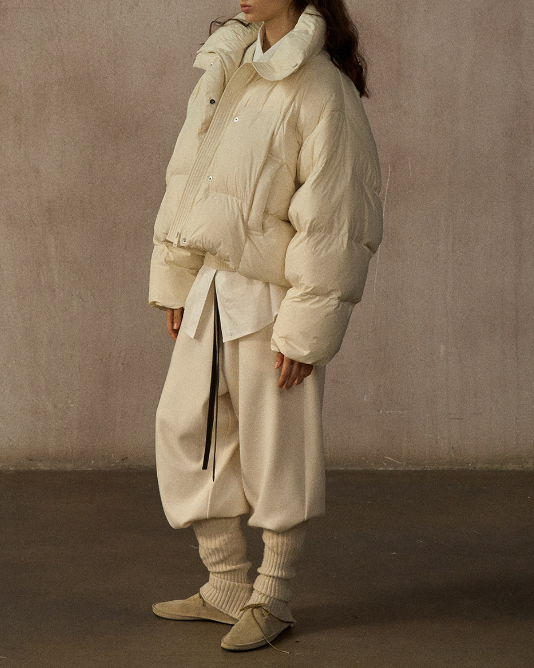 スタンドカラーショートダウンコート 10273