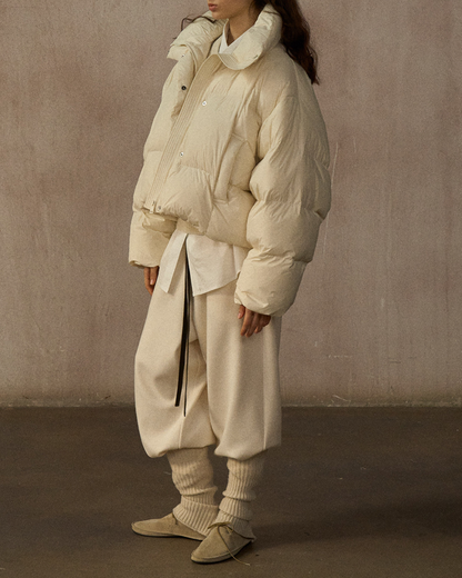 スタンドカラーショートダウンコート 10273