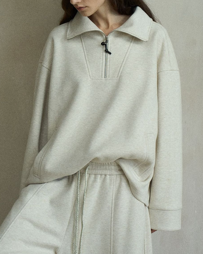 【セットアップ可能】ハーフジッパースウェットプルオーバー 10211