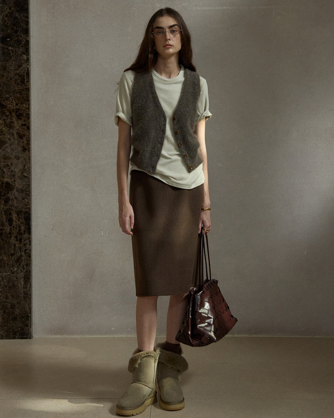 ソフトニットVネックベスト 10492