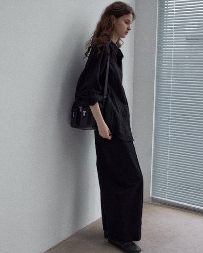 ワッシャーラインノワールシャツ 10343