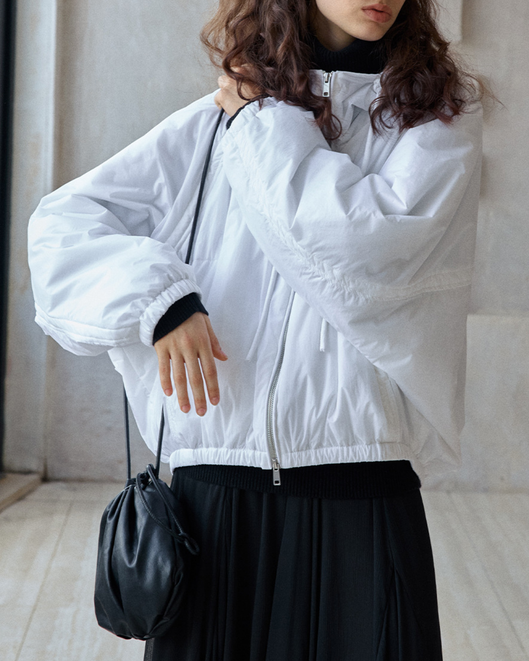 ミディフーディーカジュアルジャケット 10194