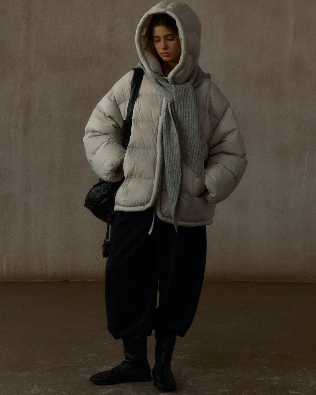 フーディーニットマフラー 10307