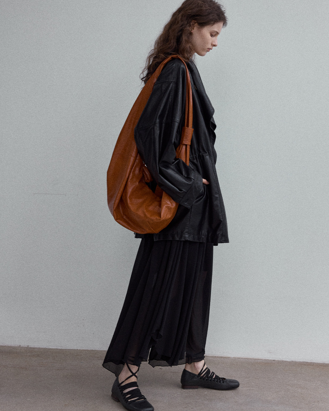 スタンドカラーダークフォルムジャケット 10338