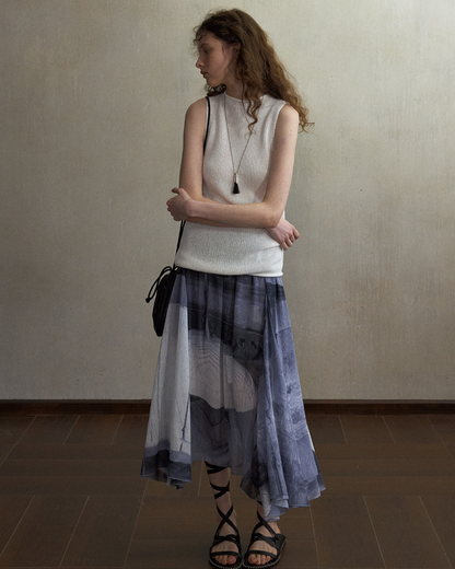 シリンダーハイネックノースリーブニット 10558