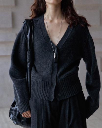 スリークショートニットカーディガン 10378