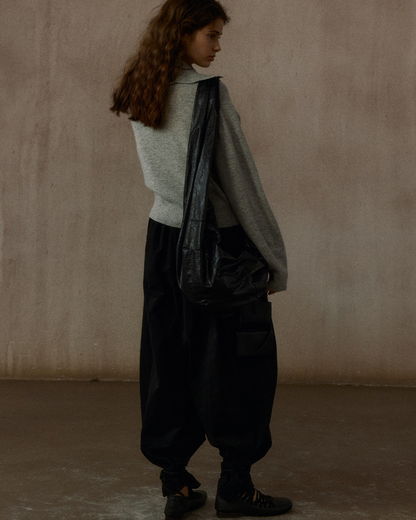 ハーフボタンリブニットミドルトーンプルオーバー 10323