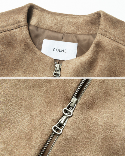 スリークスエードジップベスト 10419