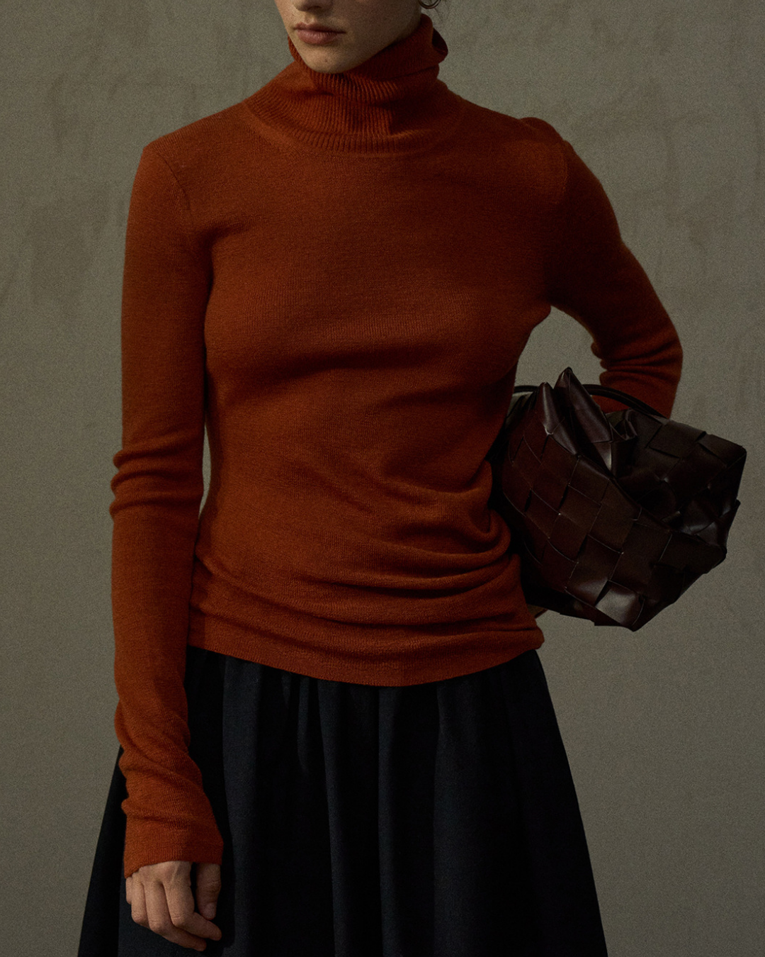 ハイネックスリムニットプルオーバー 10291