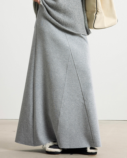 アシンメトリーデザインフレアロングスカート 10331