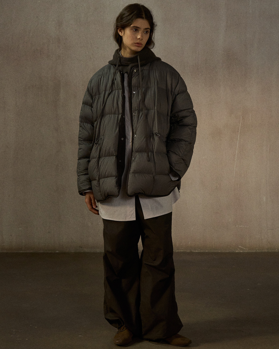 バイカラーリバーシブルダウンコート 10248