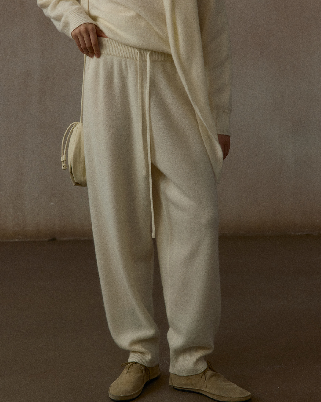 クロップドウエストゴムカジュアルパンツ 10312