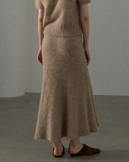 フローヘムシェイプテールニットスカート 10431