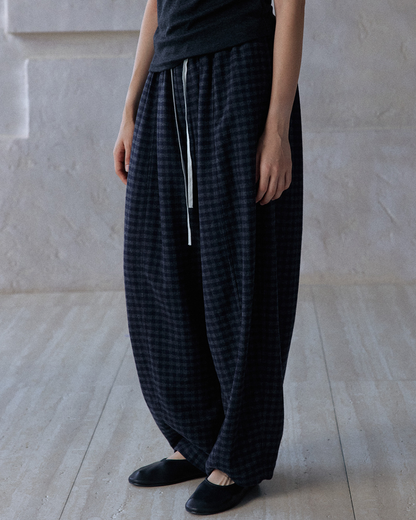 ウエストシャーリングチェック柄パンツ 10180