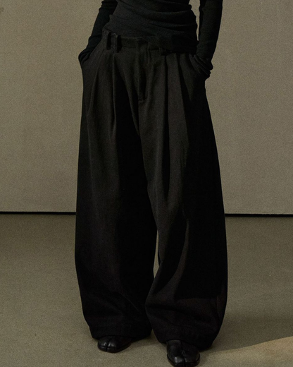 ハイウエストプリーツカーブパンツ 10224