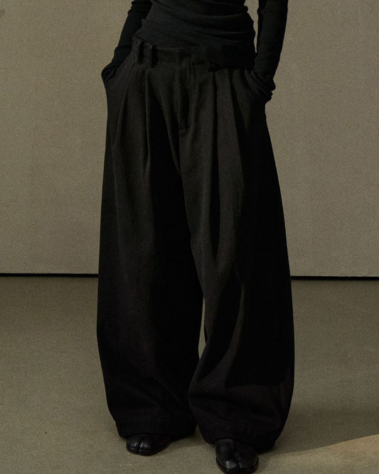 ハイウエストプリーツカーブパンツ 10224