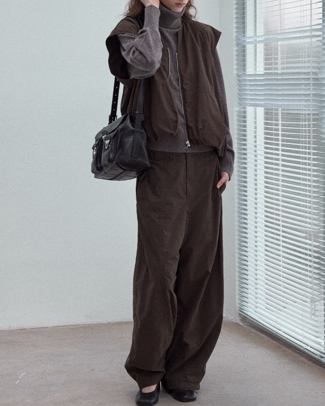 レイヤードジッパーベスト 10181