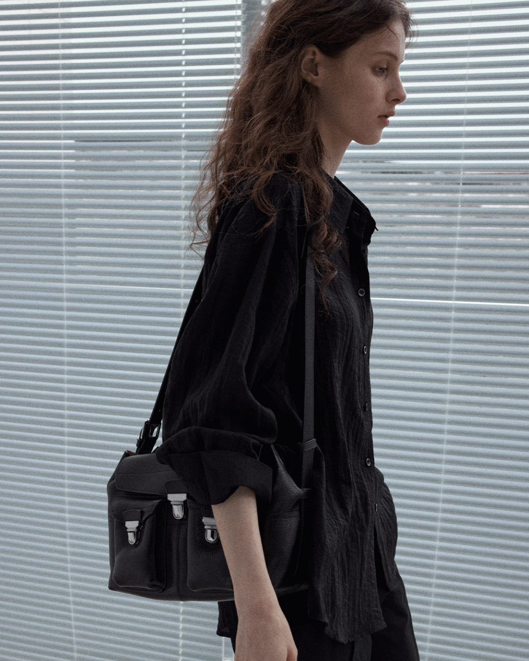 ワッシャーラインノワールシャツ 10343