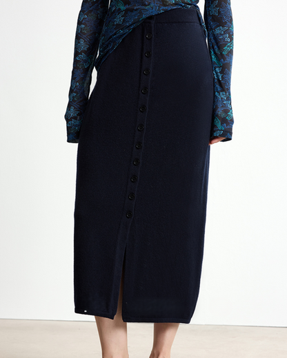 フロントスリットボタンデザインロングスカート 10329