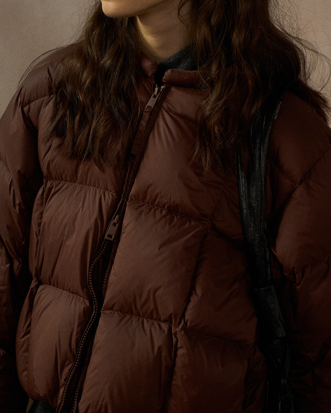 クルーネックドローコードショートコート 10268